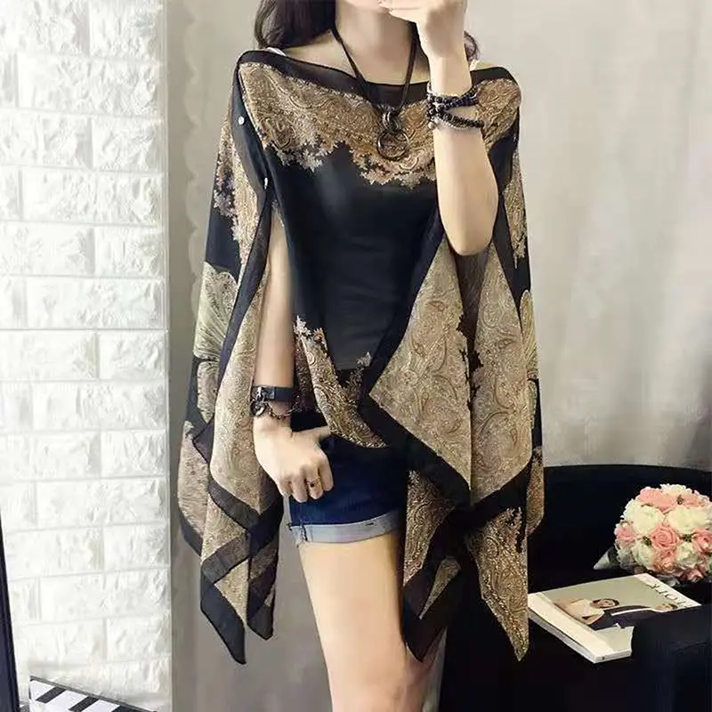 Fashion Woman Scarf Shawl Beach Cover-Ups Blouses Sun Protection Cardigan Summer Beach Holiday Cardigan Women Long Blouses Tops