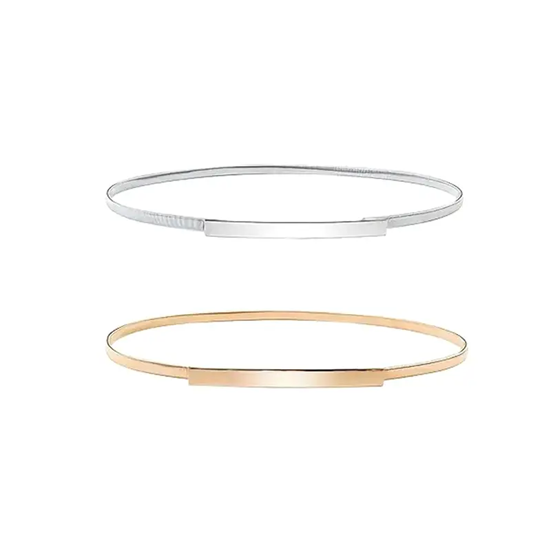 Elastic Gold Chain Belts For Women Waist Silver Metal Waistband Leaf Stretch Golden Belt Dress Skirt Riem SKinnny