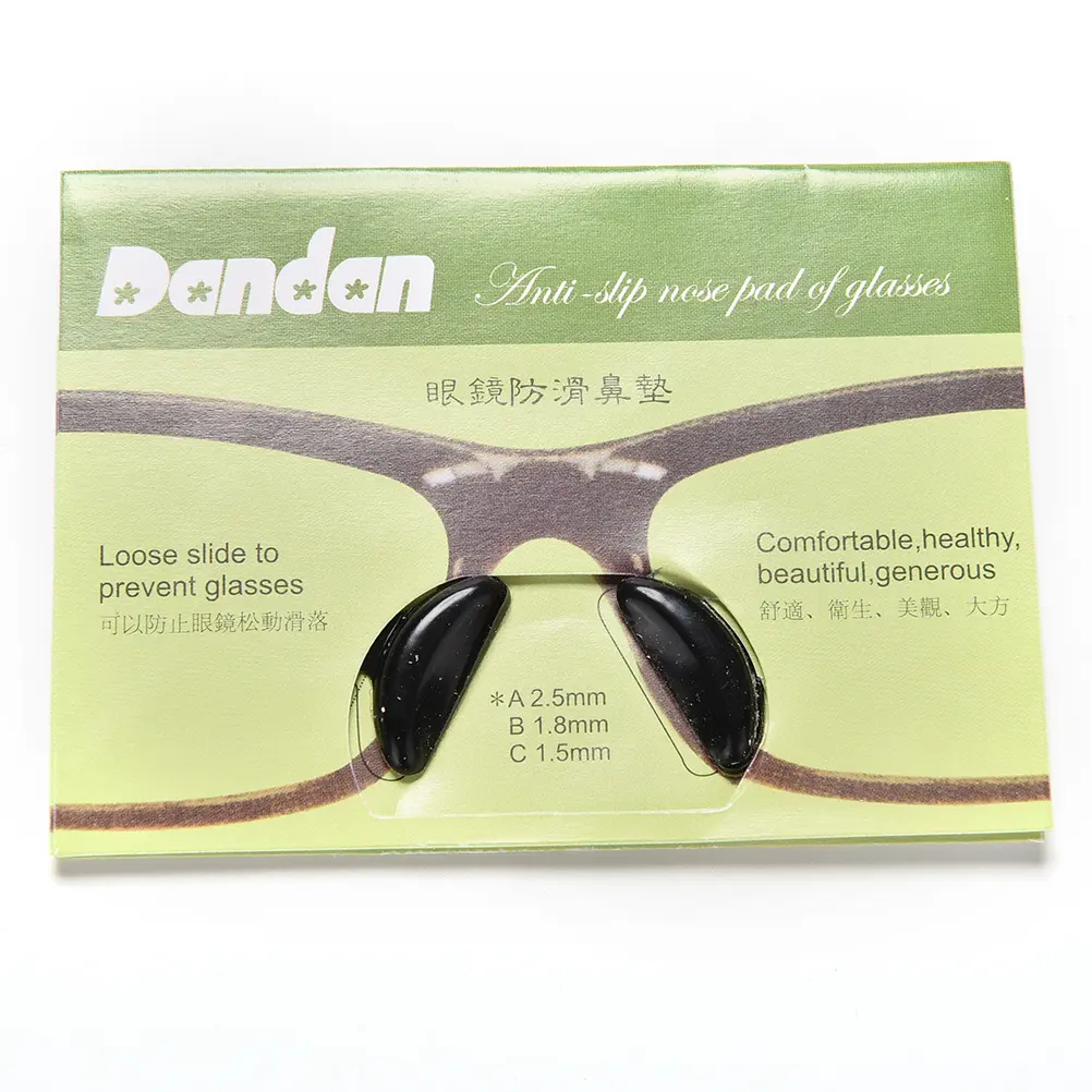 5 Pairs 2.5mm Useful Soft Silicone Nose Pad For Glasses Non-slip Eyeglasses Sunglass black white Nose Pad