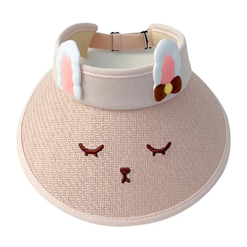 Summer Children Sunshade Hat Outdoor Boy Girl Sunscreen Hat Cute Cartoon Baby Empty Top Cap 2-14Year Kids Big Brim Fisherman Cap