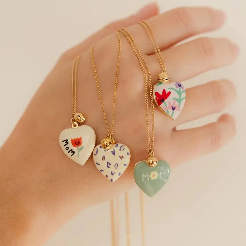 Distinctive Opening Closing Heart Shaped Photo Album Pendant; Stainless Steel Trendy Necklace.