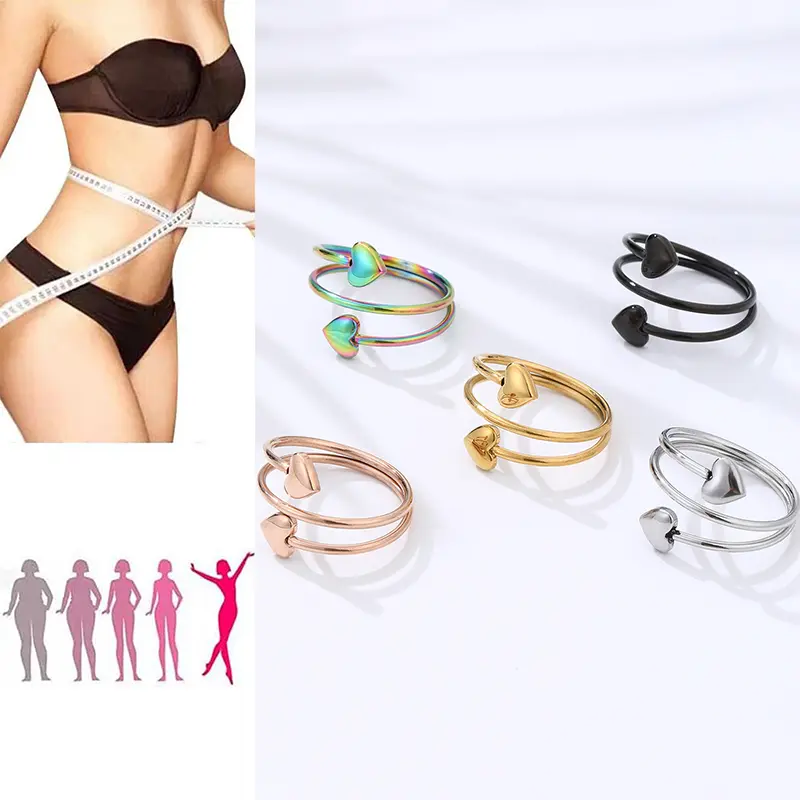 Trendy Punk Magnetic Therapy Weight Loss Rings For Women Men Anti Snoring Ring Power Slimming Burning Fat Health Care Jewelry