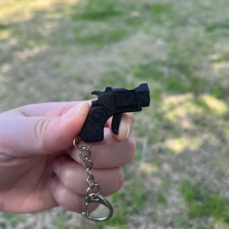 Creative Weapon Mini Gun Model Pendant Keychain Fashion Bag Decoration Stress Relieving Toys Keychain Car Key Rings Gifts