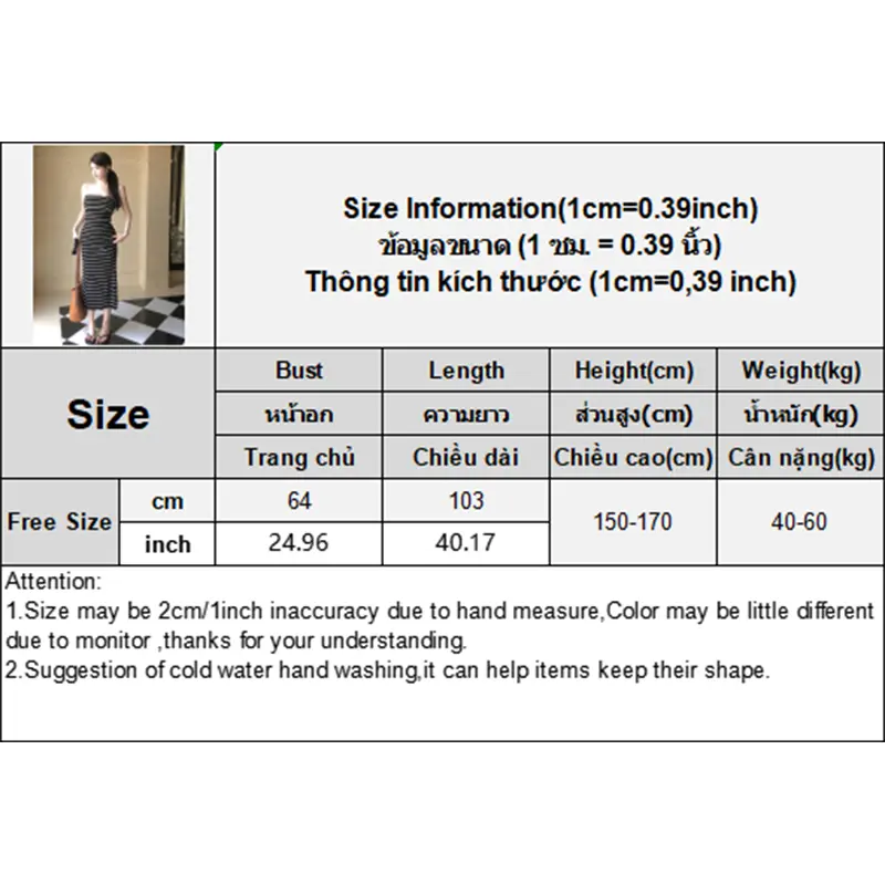 Lapel Striped Strapless Knitted Dress Women Summer Holiday Casual Long Dresses