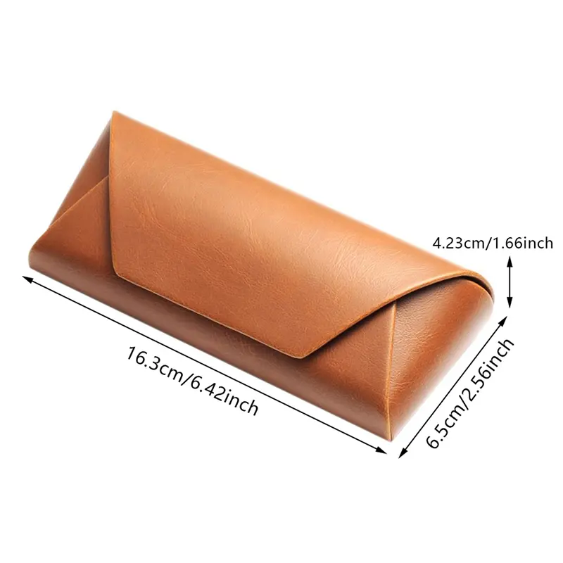 Luxury Myopia Leather Glasses Case Leather Sunglasses Case for Women Eyeglasses Case Sun Glasses Pouch Solid Eyewear Accessories