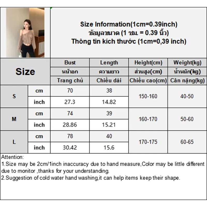 Irregular Sexy Oblique Shoulder Long-sleeved T-shirt Women Summer Pleated Tops