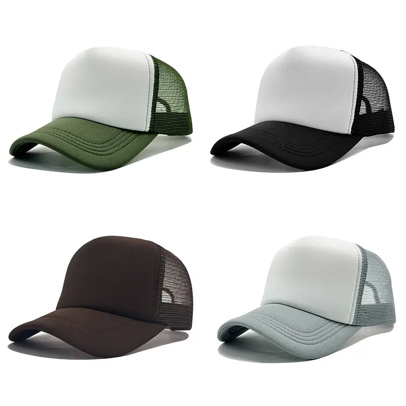 Trucker Hats Men Women Mesh Hats Sports Team Baseball Caps Summer Outdoor Adjustable Sun Hat Snapback Adult Sunscreen Caps