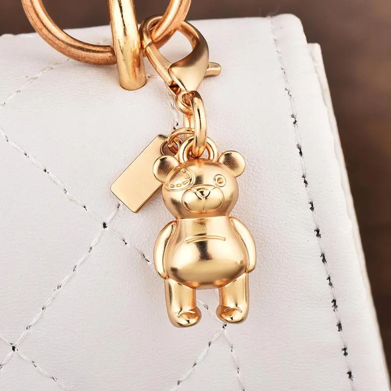 Exquisite High-end Bear Keychains For Women Bag Pendant Car Key Chains Jewelry Gift Decoration Accessories