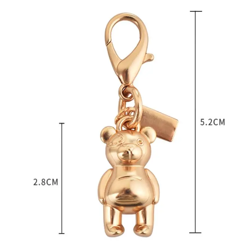 Exquisite High-end Bear Keychains For Women Bag Pendant Car Key Chains Jewelry Gift Decoration Accessories