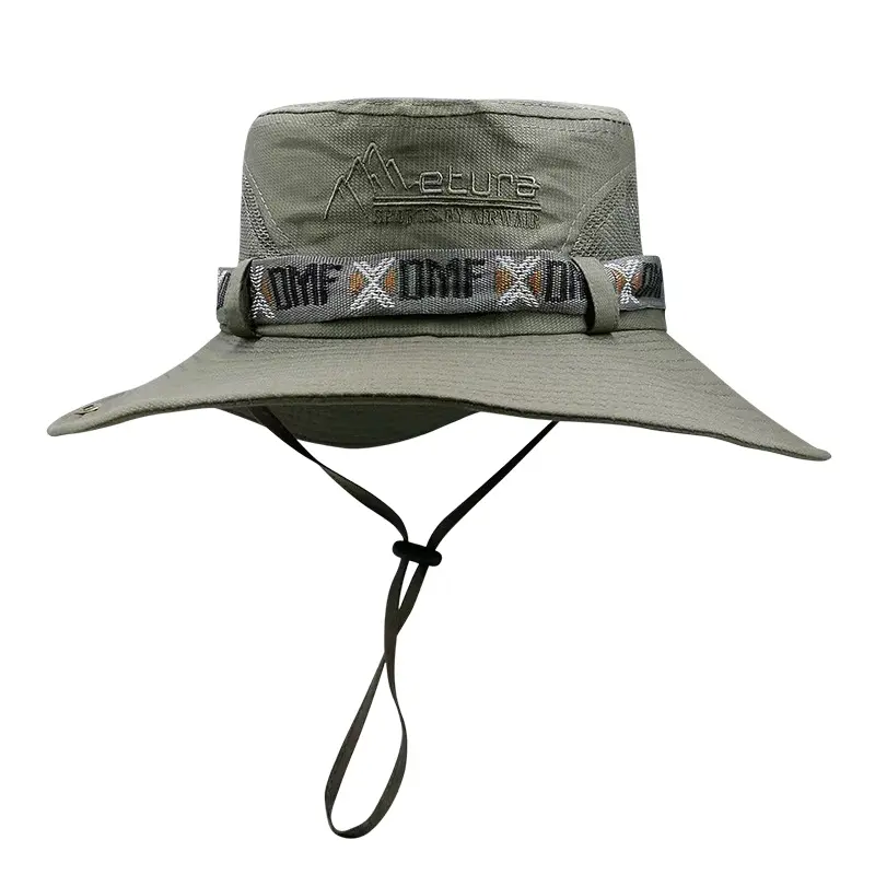 Mesh Fisherman Summer Hat for Men, Wide Brim Bucket Hat for UV Protection & Outdoor Activities