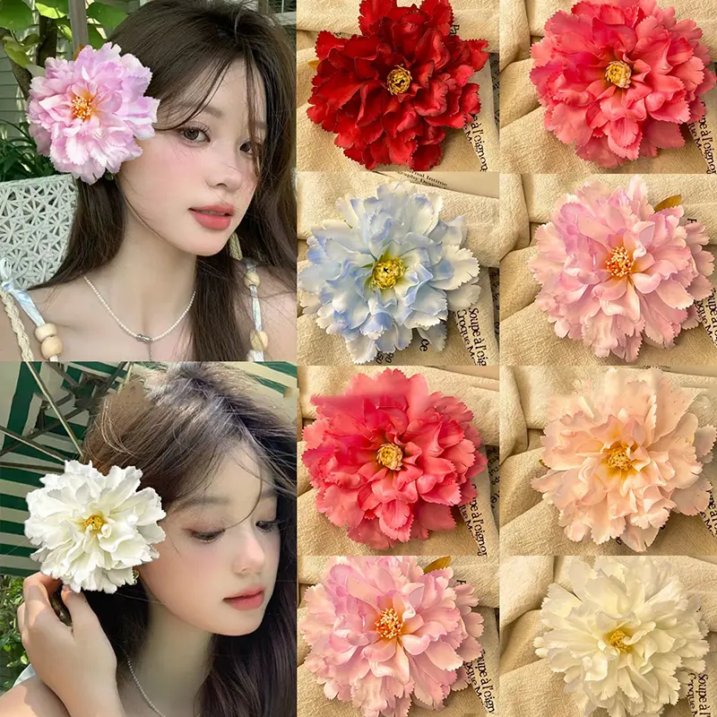 Hawaiian Flower Hair Clip For Women Girls Romantic Bohemian Flower Side Clip Sweet Hair Clips Fashion Hair Accessories Gifts