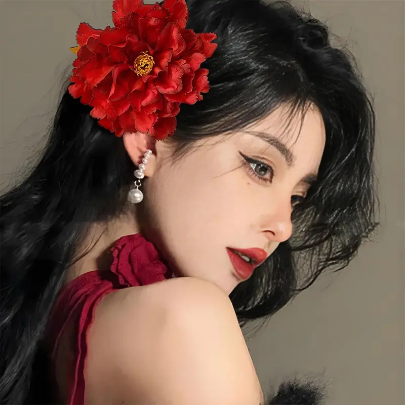 Hawaiian Flower Hair Clip For Women Girls Romantic Bohemian Flower Side Clip Sweet Hair Clips Fashion Hair Accessories Gifts