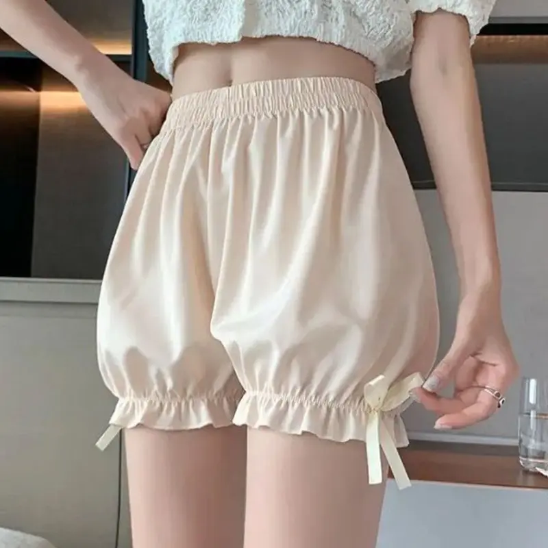 Bowknot Anti-Exposure Seamless Safety Shorts Leggings Bloomers Women Summer