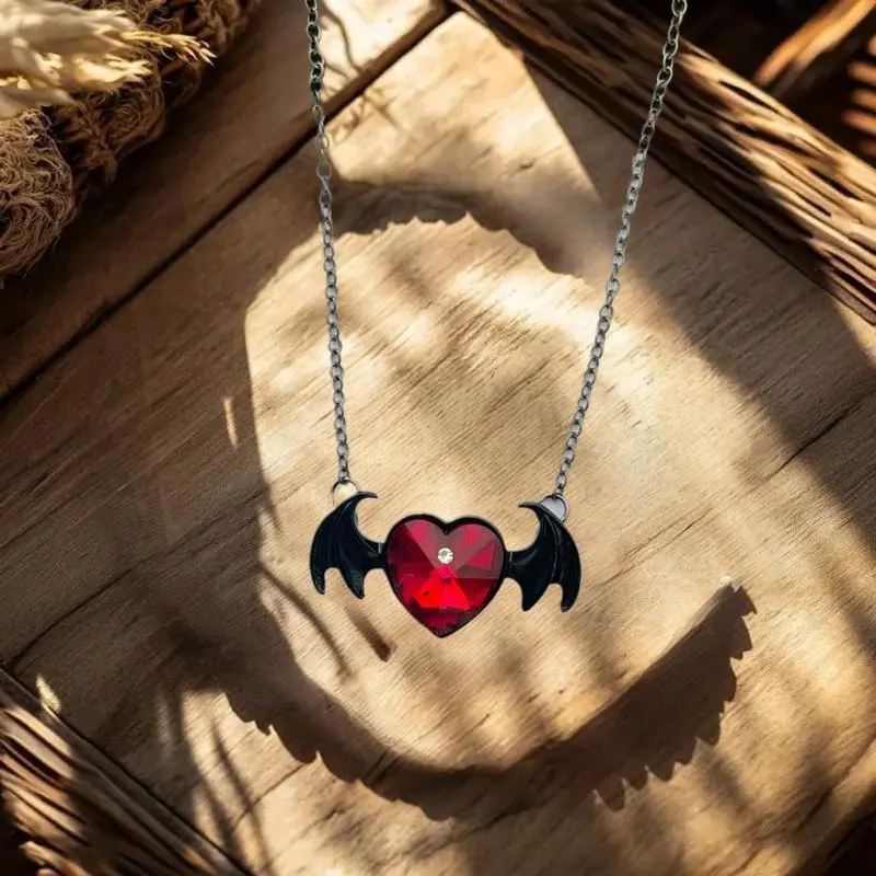 Gothic Vampire Bat Necklace Urn Necklace Keepsake Pet Ashes Memorial Pendant Bat Charm Choker