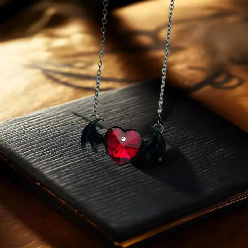 Gothic Vampire Bat Necklace Urn Necklace Keepsake Pet Ashes Memorial Pendant Bat Charm Choker
