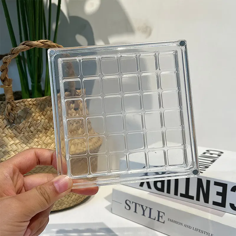 36/64/100 Grids Small Gold Bean Storage Box Acrylic Gold Transfer Pendant Compartment Collection Box Antioxidant Display Box