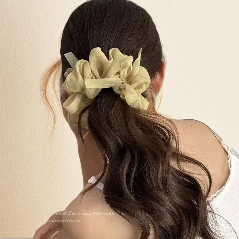 Women's Hair Band Sweet French Bow Large Intestine Scrunchie Rubber Band Women's Intestines Hair Rope Kawaii Hair Accessories