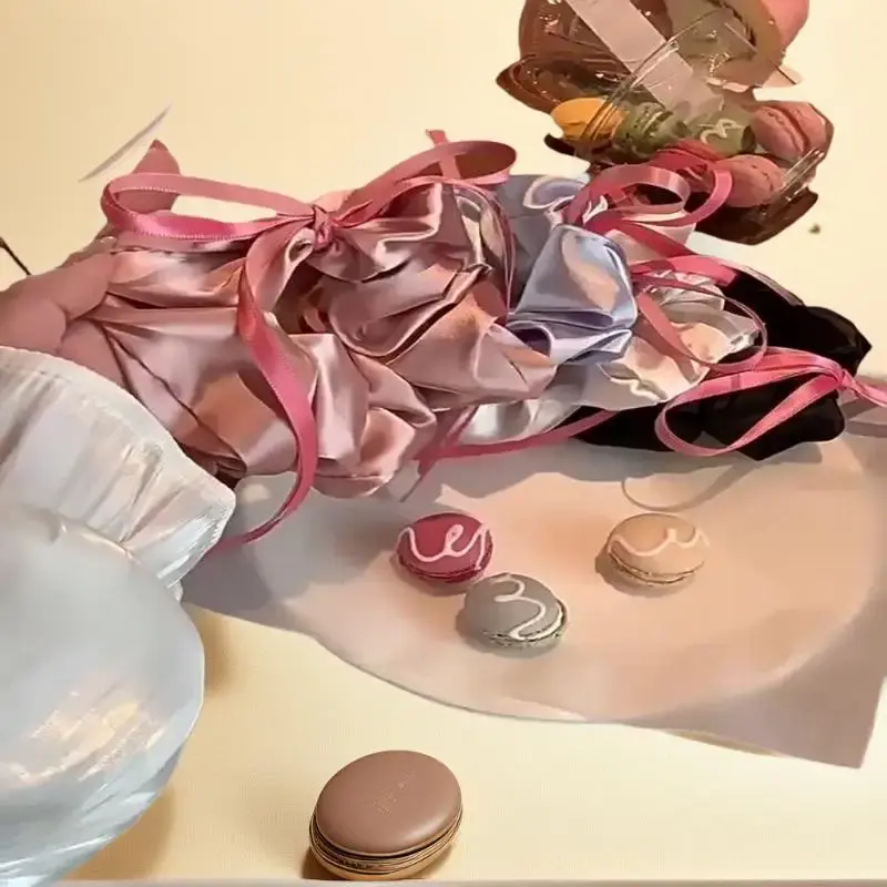 Women's Hair Band Sweet French Bow Large Intestine Scrunchie Rubber Band Women's Intestines Hair Rope Kawaii Hair Accessories