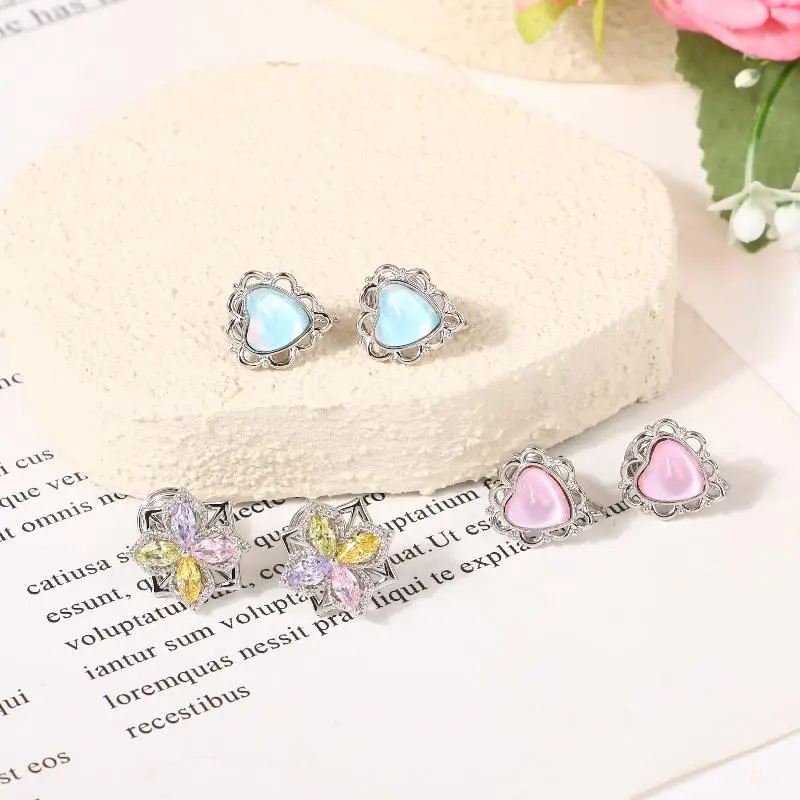 Stylish Zircon Heart Ear Cuff Without Piercing, Fashion Earings for Women No Hole