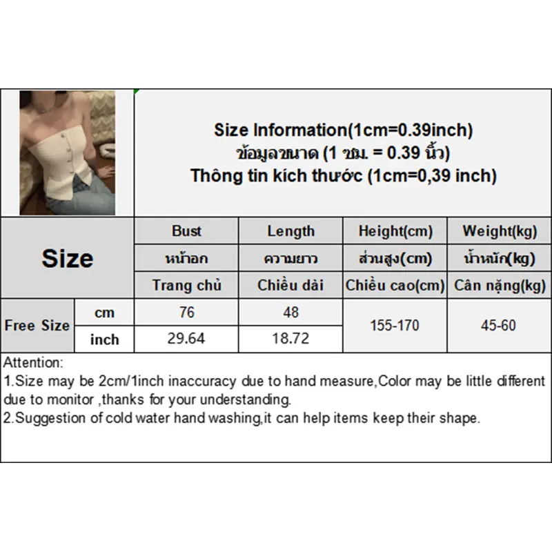 Fashion Slim Fit Elegant Hottie Slit Tube Top Knitted Vest Top For Women