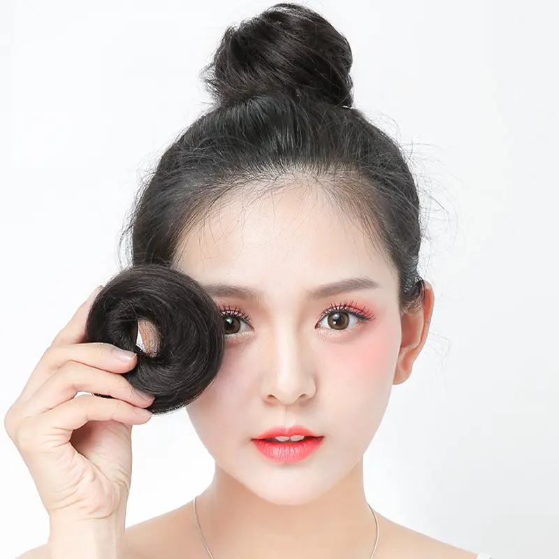 Synthetic Hair Bun Curly Straight Hair Messy Bun Scrunchies Updo Hair Bands Elastic Band Hairpieces For Women Volume Fringe Fake