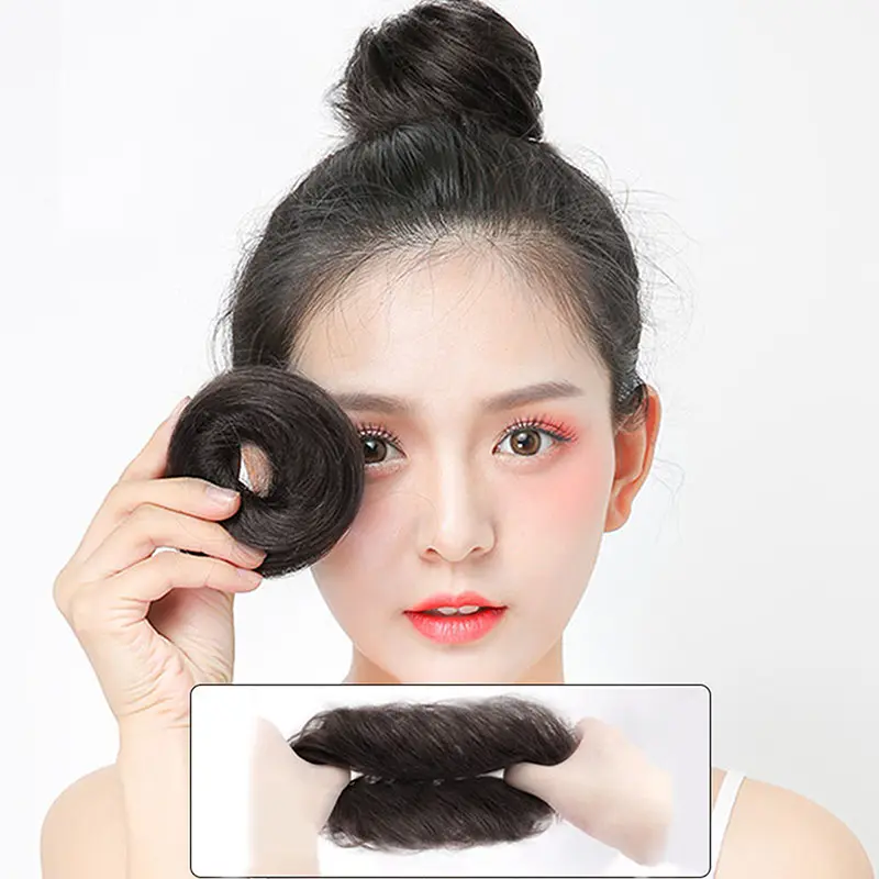 Synthetic Hair Bun Curly Straight Hair Messy Bun Scrunchies Updo Hair Bands Elastic Band Hairpieces For Women Volume Fringe Fake