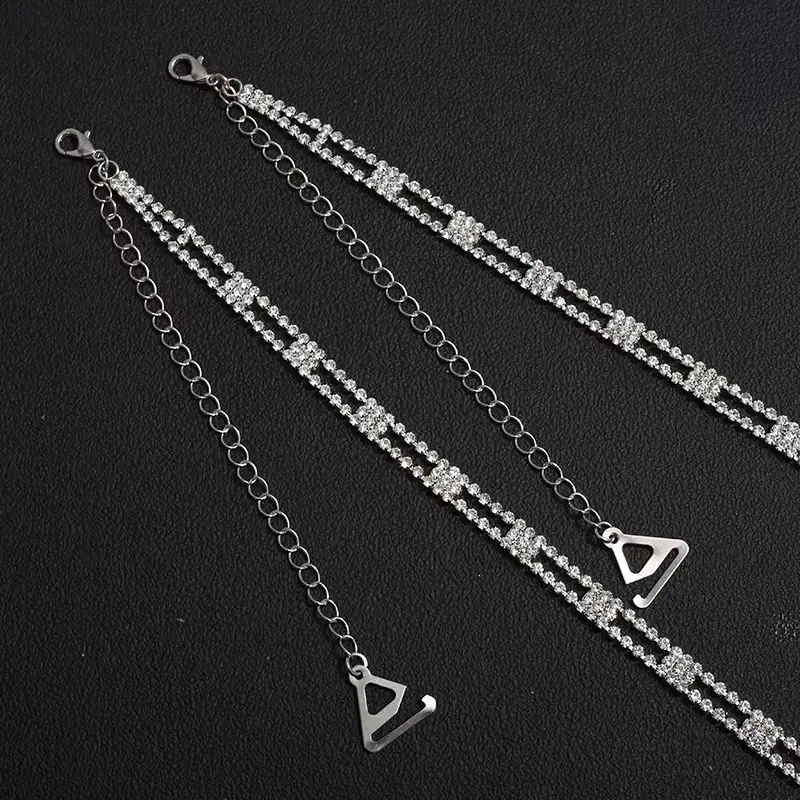 2pcs Fashion Rhinestone Bra Underwear Straps Top Jewelry For Women Sexy Aniti-slip Shoulder Straps Lingerie Accessories