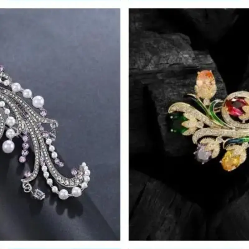 Elegant Classic Crystal Peacock Shining Brooch Pin For Women High-end Exquisite Banquet Party Animals Badges Jewelry Gift