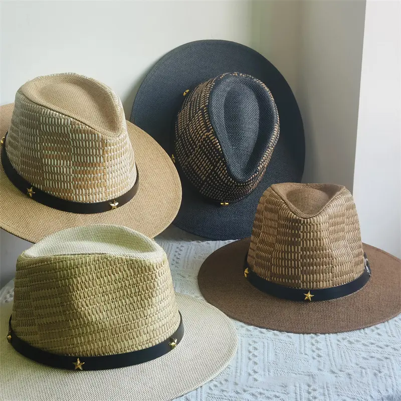 Elegant Panama Hat, Summer Mode, Unisex Wide Brim Accessory; Female Jazz Hat and Classic Gentleman Sun Hat.