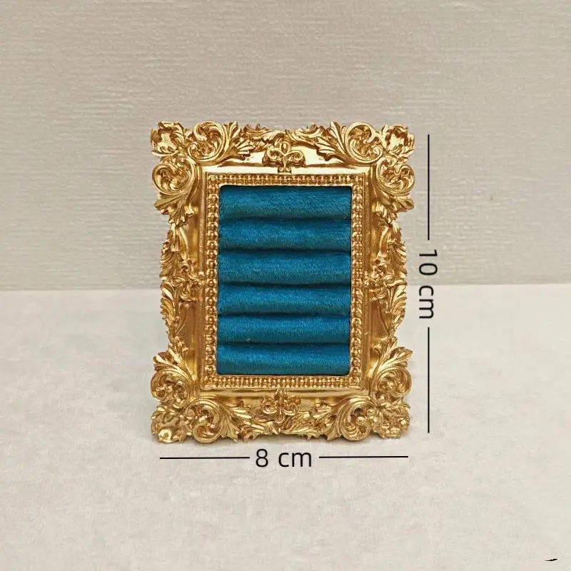 Old-world Charm Square Ring and Earring Stand, Storage Display Tray, Window Dressing Prop, Photography Background