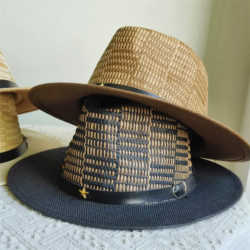 Elegant Panama Hat, Summer Mode, Unisex Wide Brim Accessory; Female Jazz Hat and Classic Gentleman Sun Hat.