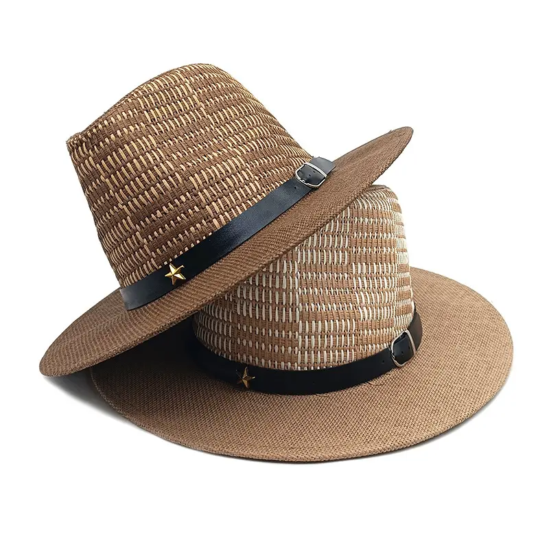Elegant Panama Hat, Summer Mode, Unisex Wide Brim Accessory; Female Jazz Hat and Classic Gentleman Sun Hat.