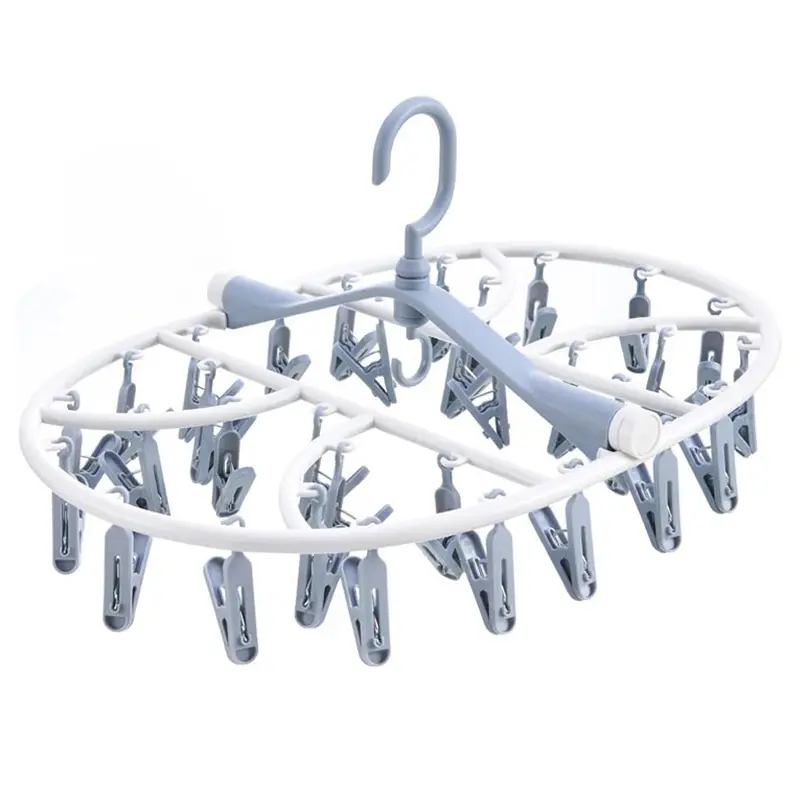 8/32 Sock Clip Multifunctional Sock Drying Clip Cloth Hanger Household Sock Drying Clip 12 Sock Clip Foldable Sock Drying