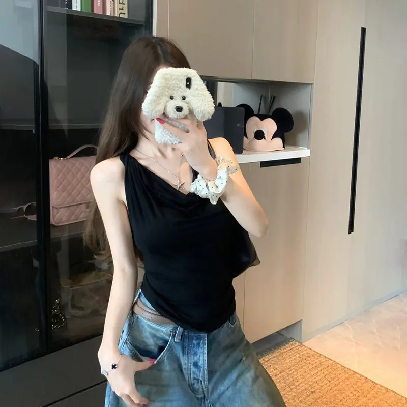 Pure Desire Style Sexy Camisole Women's Summer Backless Chain Sleeveless Tops