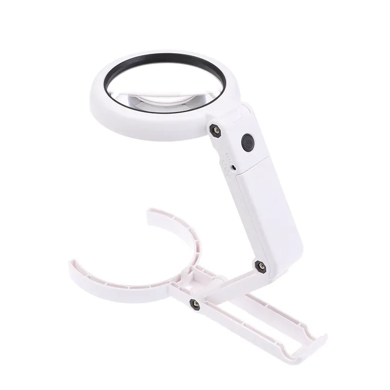 Dual Power 11x 5x Magnifier with LED Light, Versatile Handheld or Desk-Top for Reading and Maintenance