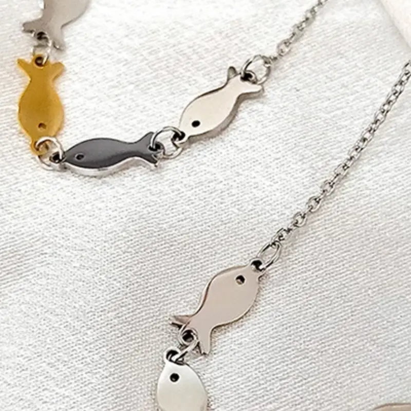 Blue Fish Pendant Bracelet Necklace For Women Friendship Beach Femme Accessories Charm Bracelet Popular Jewelry Gift