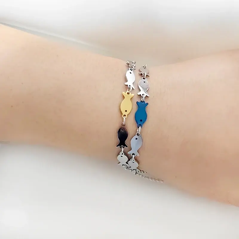 Blue Fish Pendant Bracelet Necklace For Women Friendship Beach Femme Accessories Charm Bracelet Popular Jewelry Gift