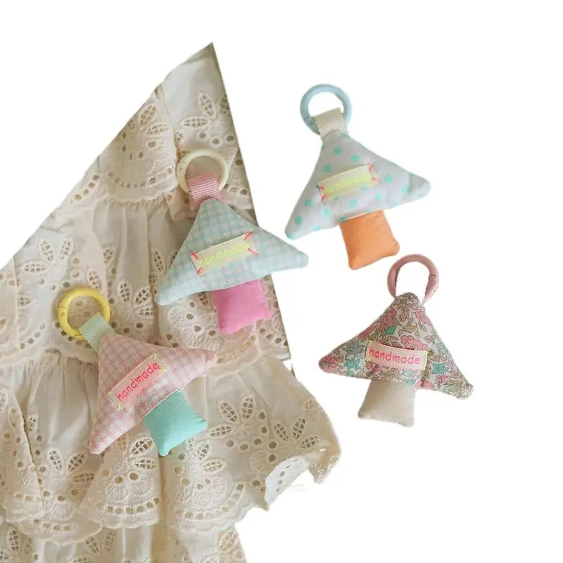 Bag Decorative Triangle Mushroom Keychain Pendant, Colorful Charm Jewelry Gift for Girls and Women