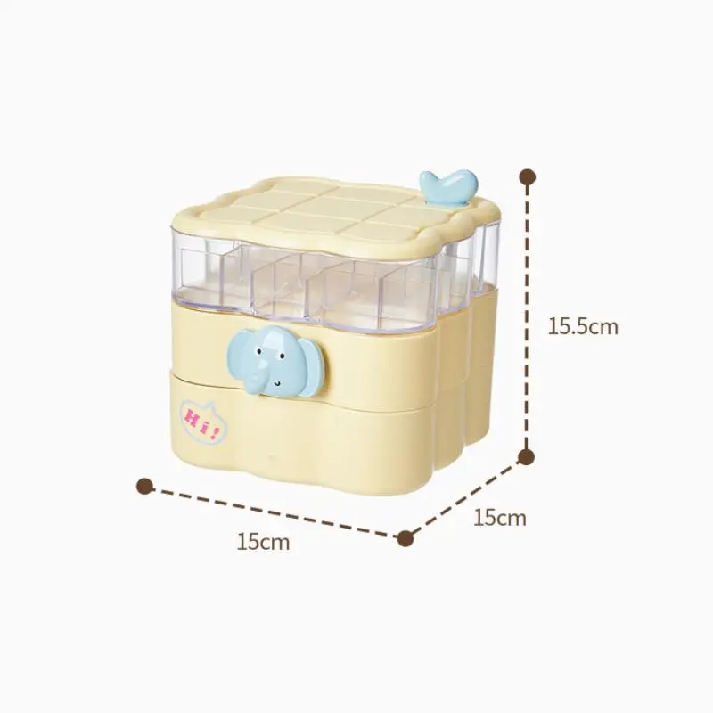 360 Degree Rotating Makeup Table Jewelry Box Multi Compartments Clear Design Organizer Stylish Accessories Space Saving Home Use