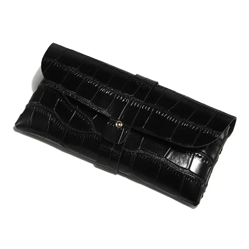 Portable Leather Buckle Sunglasses Bag Eyeglasses Organizer Anti-blue Light Myopia Glasses Lens Protection Eyewear Case Holder