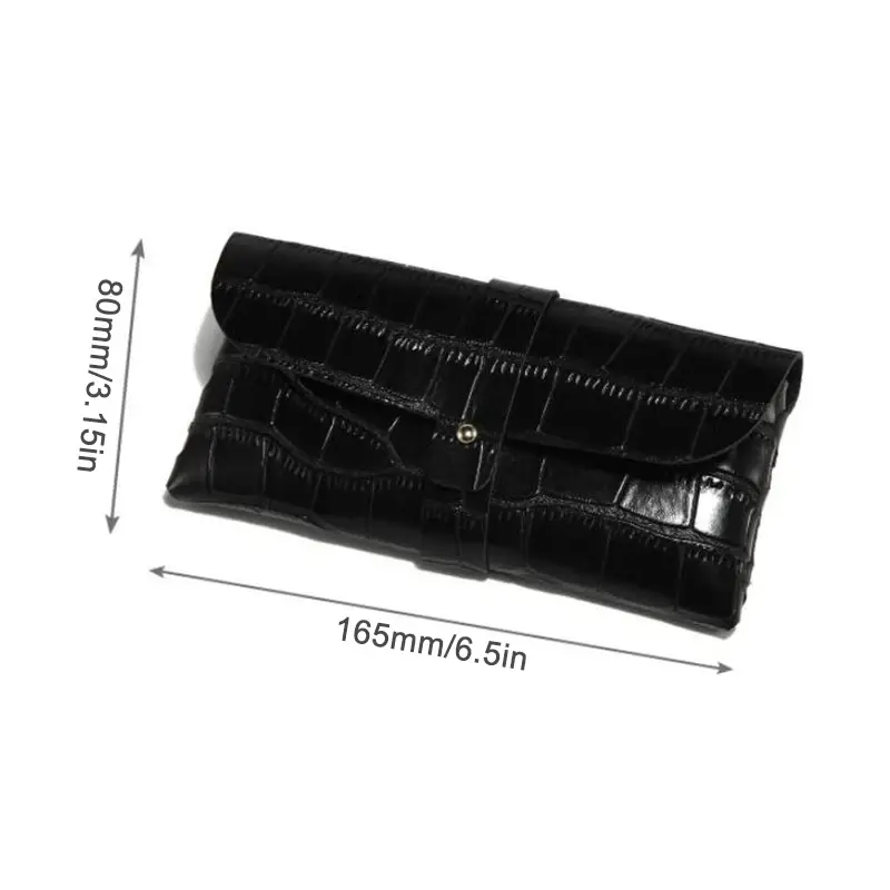 Portable Leather Buckle Sunglasses Bag Eyeglasses Organizer Anti-blue Light Myopia Glasses Lens Protection Eyewear Case Holder