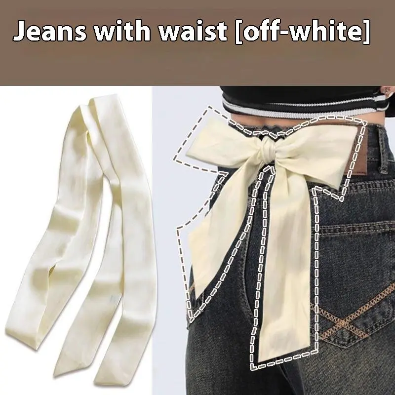 Elegant Solid Color Extended Length Ribbon Belt for Skirts and Jeans; Ideal for Wedding and Bridesmaids Dresses