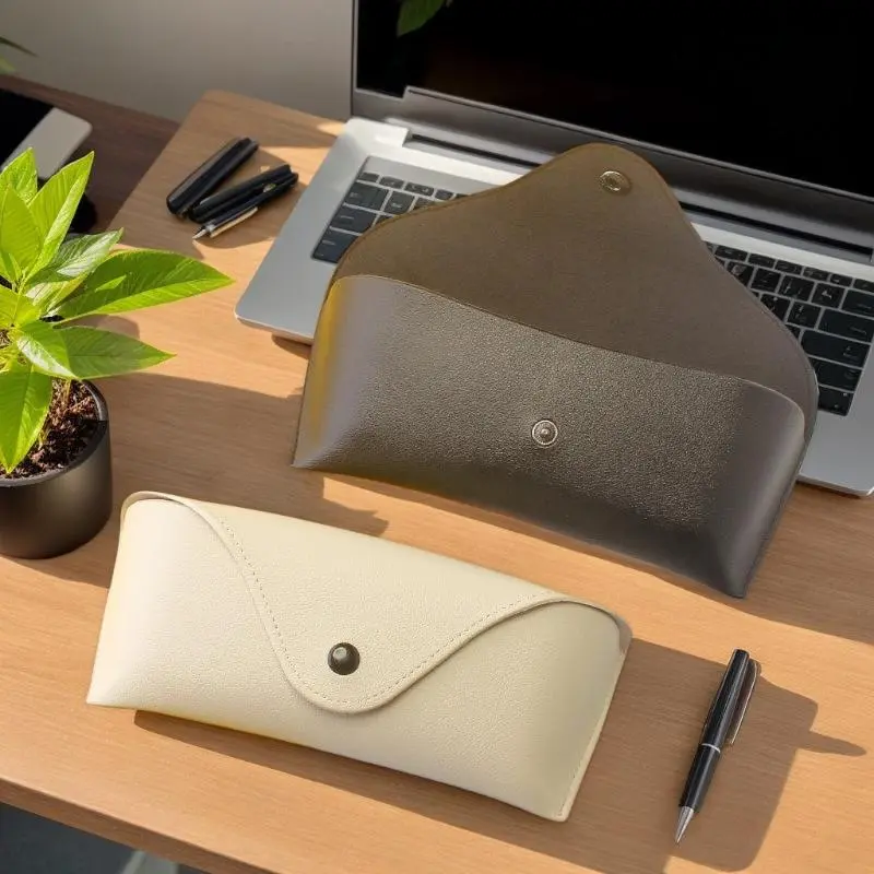Single Piece Robust Leather Sunglasses Box; Resistant to Pressure, High-end Protective Eyewear Container