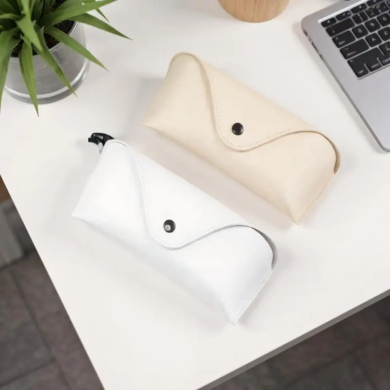 Single Piece Robust Leather Sunglasses Box; Resistant to Pressure, High-end Protective Eyewear Container