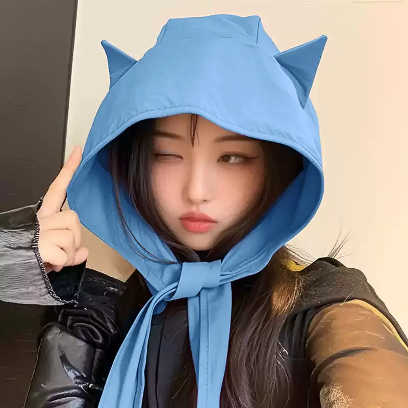 Fashionable Cute Cat Ear Strap Sun Protection Quick-Drying Sun Hat For Women