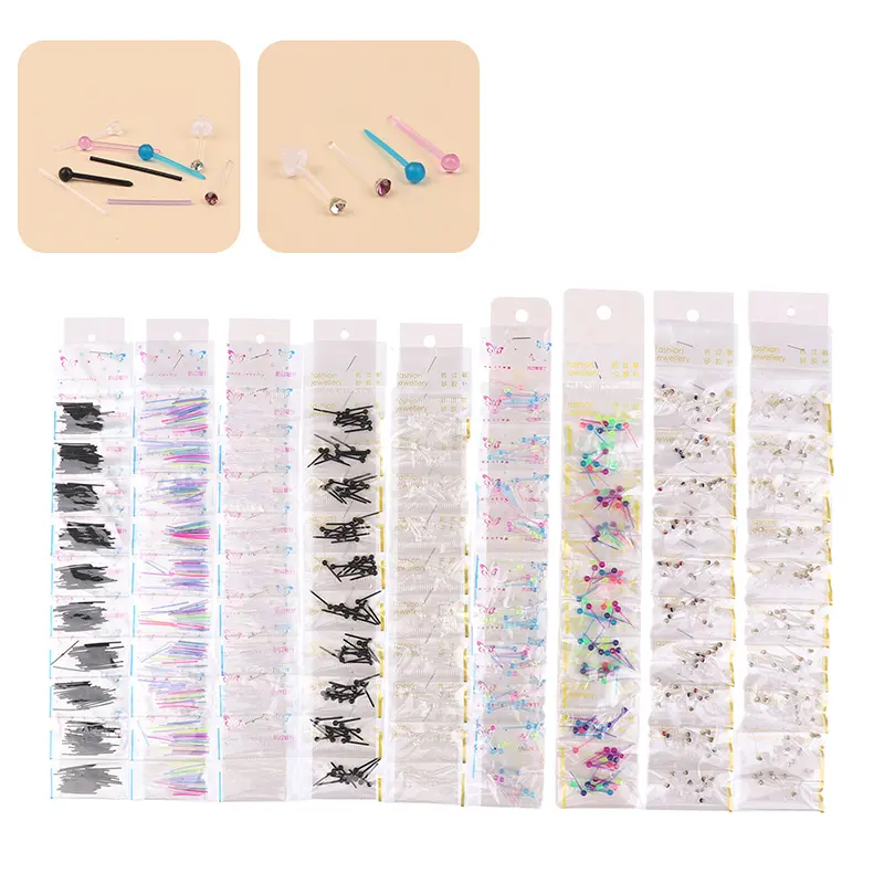 10 Bag Clear Plastic Earrings For Sensitive Ears Plastic Post Earrings Rhinestones Earring Retainers For Sports Work Daily