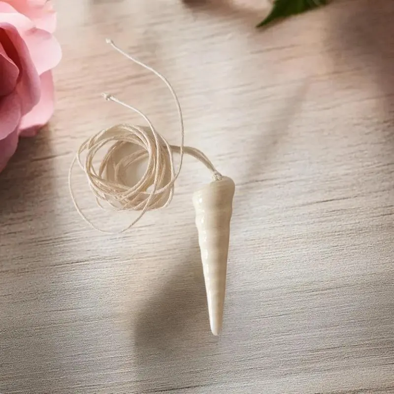 Ocean Series White Fish Bone and Shell Pendant - A Minimalist DIY Necklace Gift for Women