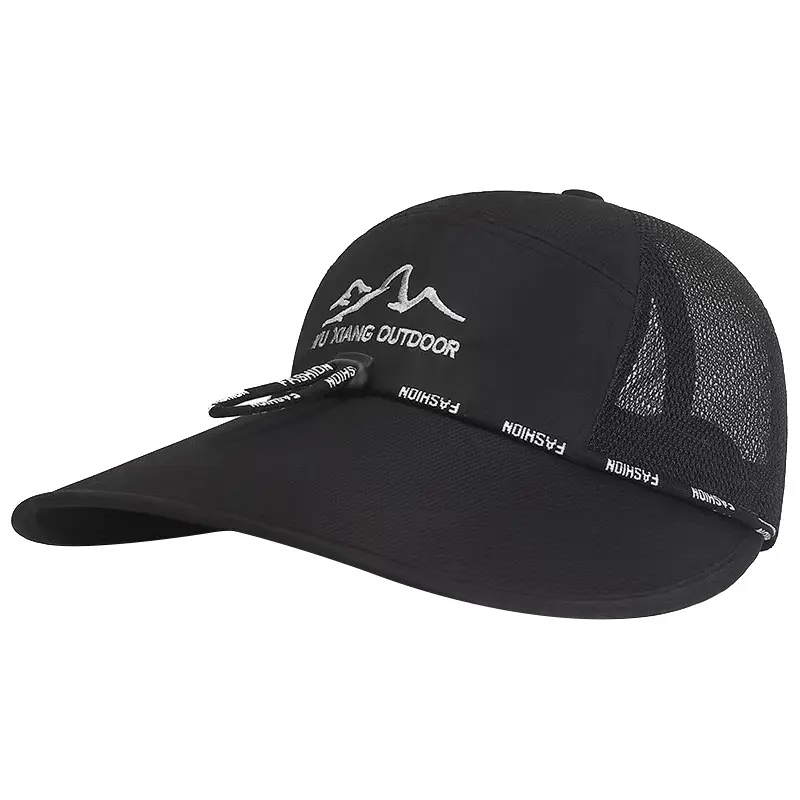 Quick Drying Extra Long Wide Baseball Caps For Men Women Adjustable Breathable Mesh Snapback Hats Hiking Cap Visor Trucker Hat