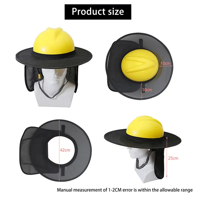 Hard Hat Shade Covers Outdoor Accessories Sun Hat Hard Hat Construction Safety Reflective Hard Hat Kit Summer Sun Protection