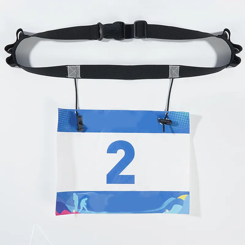 Running Race Number Belt Waist Pack Bib Holder For Triathlon Marathon Cycling Motor With 6 Gel Loops Fitness Sport Accessories